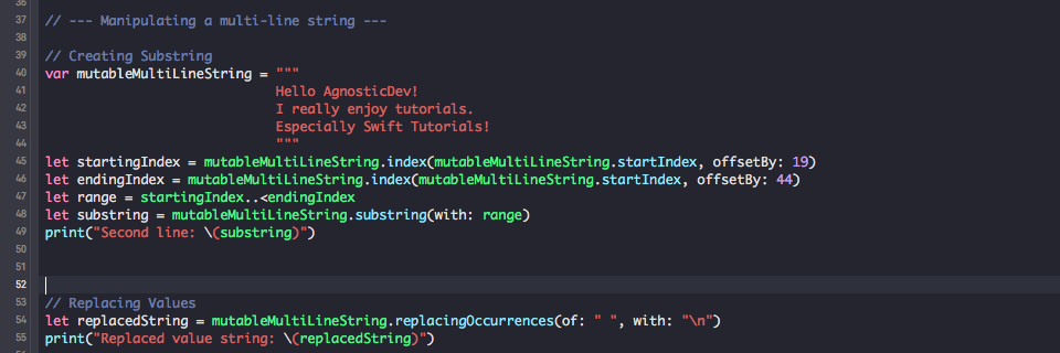 Multi-Line String Literal Mutation